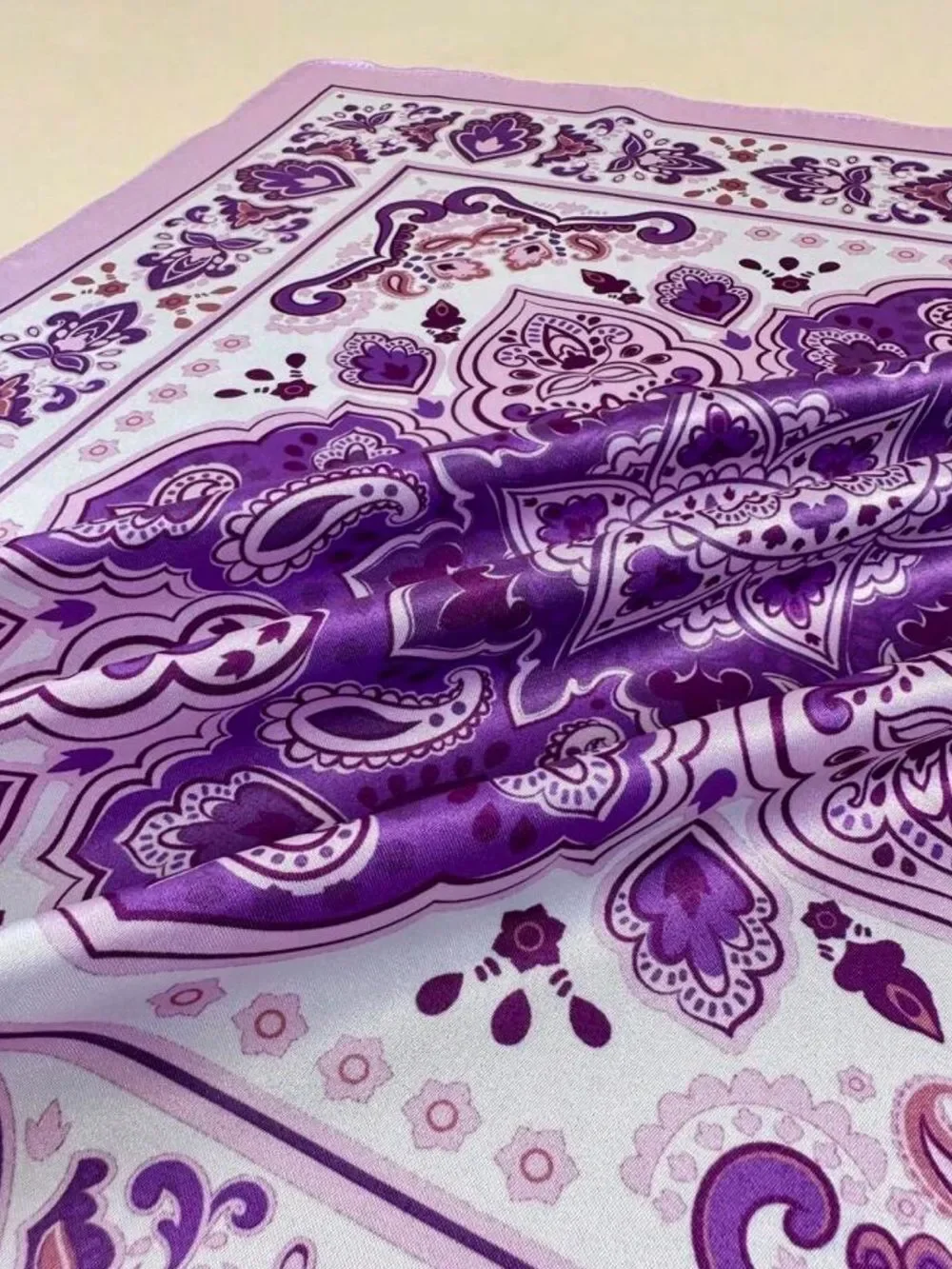 Purple Paisley Scarf S158